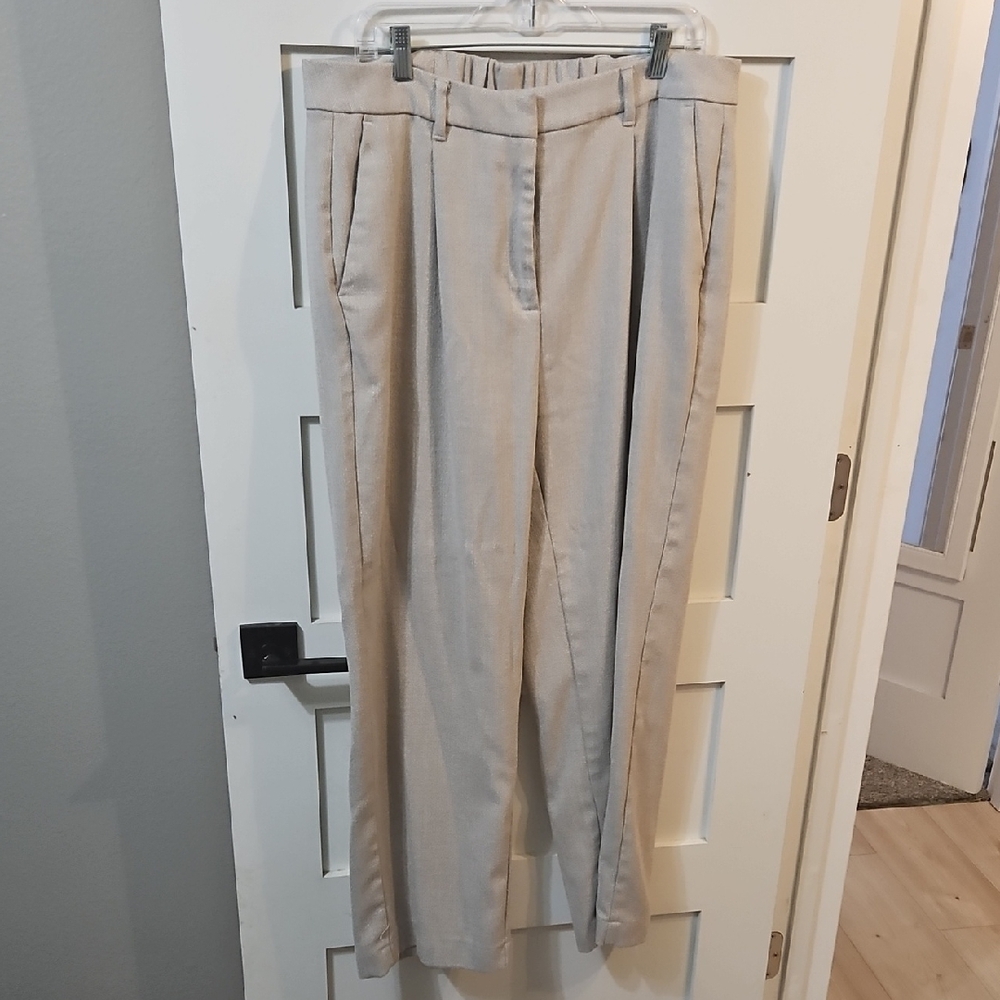 Old Navy Beige Herringbone Trousers